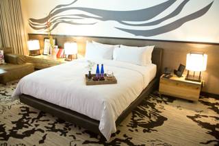 A view of a room at the new Nobu Hotel inside Caesars Palace, June 26, 2012.